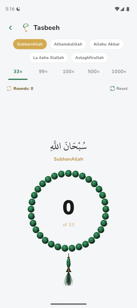Digital tasbeeh counter